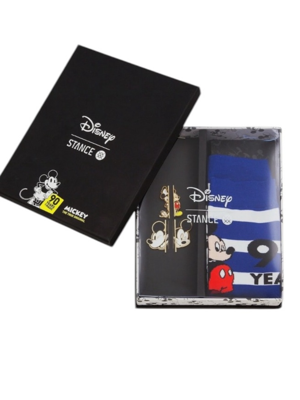 Disney Stance Mickey Mouse 90th Anniversary Socks / Pin Set